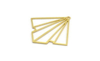 Brass Diamond Charm, 10 Raw Brass Diamond Shaped Charms With 1 Loop, Pendant Findings (38x37x0.60mm) A6655