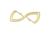 Brass Triangle Charm, 4 Raw Brass Triangle Shaped Charms With 1 Loop (29x27.5x0.60mm) A6739