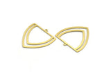 Brass Triangle Charm, 4 Raw Brass Triangle Shaped Charms With 1 Loop (29x27.5x0.60mm) A6739