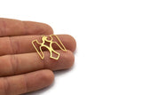 Brass Eagle Charm, 4 Raw Brass Eagle Shaped Charms With 1 Loop, Bird Charms, Findings (30x25x0.60mm) A6711