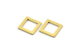 Brass Square Charm, 50 Raw Brass Square Connectors, Findings (10x1.5x0.80mm) A6785