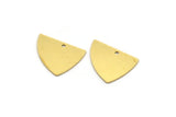 Brass Irregular Charm, 12 Raw Brass Irregular Shaped Charms With 1 Hole (15x19x0.60mm) A6783