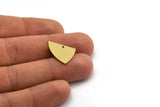 Brass Irregular Charm, 12 Raw Brass Irregular Shaped Charms With 1 Hole (15x19x0.60mm) A6783