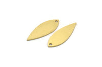 Brass Marquise Charm, 24 Raw Brass Oval Shaped Charms With 1 Hole, Findings (18x7x0.60mm) A6787