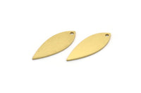 Brass Marquise Charm, 24 Raw Brass Oval Shaped Charms With 1 Hole, Findings (18x7x0.60mm) A6787
