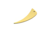 Brass Teeth Charm, 24 Raw Brass Fang Charms With 1 Hole, Wolf Teeth Charms, Findings (21.5x7x0.60mm) A6790
