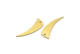 Brass Teeth Charm, 24 Raw Brass Fang Charms With 1 Hole, Wolf Teeth Charms, Findings (21.5x7x0.60mm) A6790