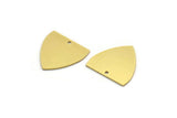 Brass Triangle Charm, 10 Raw Brass Triangle Charms With 1 Hole (17x17x0.60mm) A6806