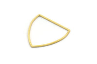 Brass Triangle Charm, 50 Raw Brass Triangle Charms, Geometric Findings, Connector Findings (19x19x0.60mm) A6807