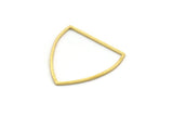 Brass Triangle Charm, 50 Raw Brass Triangle Charms, Geometric Findings, Connector Findings (19x19x0.60mm) A6807