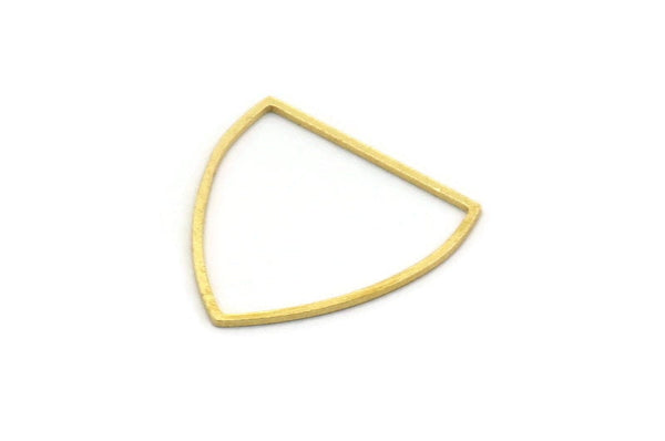 Brass Triangle Charm, 50 Raw Brass Triangle Charms, Geometric Findings, Connector Findings (19x19x0.60mm) A6807