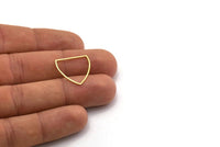 Brass Triangle Charm, 50 Raw Brass Triangle Charms, Geometric Findings, Connector Findings (19x19x0.60mm) A6807