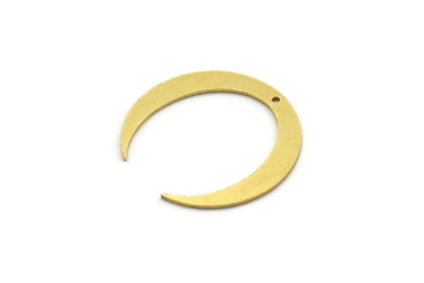 Brass Irregular Charm, 12 Raw Brass Irregular Shaped Charms With 1 Hole, Findings (26x27x0.80mm) A6805