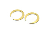 Brass Irregular Charm, 12 Raw Brass Irregular Shaped Charms With 1 Hole, Findings (26x27x0.80mm) A6805