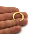 Brass Irregular Charm, 12 Raw Brass Irregular Shaped Charms With 1 Hole, Findings (26x27x0.80mm) A6805