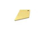 Brass Diamond Charm, 24 Raw Brass Diamond Charms With 1 Hole, Findings (17x11x0.60mm) A6814