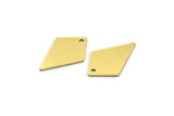 Brass Diamond Charm, 24 Raw Brass Diamond Charms With 1 Hole, Findings (17x11x0.60mm) A6814