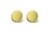 Brass Round Earring, 8 Raw Brass Round Stud Earrings With 1 Hole, Findings (16x0.50mm) A2882 A6825