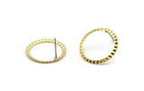 Brass Circle Earring, 8 Raw Brass Circle Stud Earrings, Findings (19x0.50mm) A2881 A6830