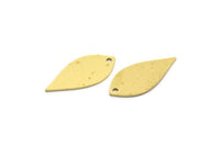 Brass Drop Charm, 12 Raw Brass Drop Charms With 1 Hole, Earrings, Findings (22x10.5x0.60mm) SMP0004