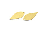 Brass Drop Charm, 12 Raw Brass Drop Charms With 1 Hole, Earrings, Findings (22x10.5x0.60mm) SMP0004