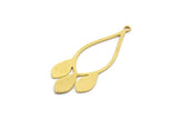 Brass Drop Charm, 12 Raw Brass Drop Shaped Charms With 1 Loop, Findings (38.5x16x0.60mm) SMP0007