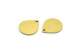 Brass Drop Charm, 24 Raw Brass Drop Charms With 1 Hole, Earring Findings (14x12x0.80mm) SMP0008 Y119