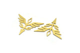 Brass Wing Charm, 12 Raw Brass Wing Symbol Charms, Charm Pendants, Findings (28x32x0.60mm) SMP0009