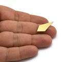 Brass Diamond Blank, 12 Raw Brass Diamond Blanks (26x12x0.80mm) A3638