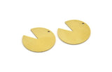 Brass Stamping Tag, 6 Raw Brass Round Charms With 1 Holes (24x0.80mm) A6812