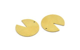 Brass Stamping Tag, 6 Raw Brass Round Charms With 1 Holes (24x0.80mm) A6812