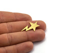 Brass Star Blank, 12 Raw Brass Comet Blanks, Lightning Findings, Stamping (30x19x0.80mm) SMP0015