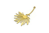 Brass Dandelion Charm, 12 Raw Brass Taraxacum Charms With 1 Loop (36x24x0.60mm) SMP0034 A5554