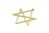 Brass Charm, 12 Raw Brass, Brass Pendants, Charm Pendants, Triangle Charms, Brass Charms With 1 Loop (31x26x0.60mm) SMP0035