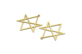 Brass Charm, 12 Raw Brass, Brass Pendants, Charm Pendants, Triangle Charms, Brass Charms With 1 Loop (31x26x0.60mm) SMP0035