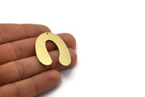 Brass Charm, 4 Raw Brass, Brass Pendants, Charm Pendants, U Shaped Charms, Brass Charms With 1 Hole (38x29x0.60mm) SMP0052