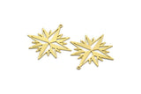 Brass Star Charm, 8 Raw Brass North Star Charms With 1 Loop, Pole Star Charms, Findings (36x14x0.60mm) SMP0066