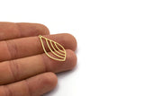 Brass Drop Charm, 24 Raw Brass Drop Shaped Charms With 1 Loop, Findings (33x16x0.60mm) SMP0069