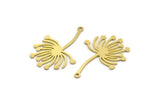 Brass Dandelion Charm, 12 Raw Brass Taraxacum Charms With 1 Loop (29x20x0.60mm) SMP0081 A6323
