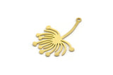 Brass Dandelion Charm, 12 Raw Brass Taraxacum Charms With 1 Loop (29x20x0.60mm) SMP0081 A6323