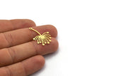 Brass Dandelion Charm, 12 Raw Brass Taraxacum Charms With 1 Loop (29x20x0.60mm) SMP0081 A6323
