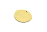 Brass D Shaped Charm, 12 Raw Brass D Shaped Charms With 1 Hole, Earrings, Findings (13x15x0.80mm) SMP0087