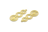 Brass Round Charm, 12 Raw Brass Round Shaped Charms With 1 Loop, Charm Pendants (29x11x0.60mm) SMP0090