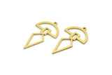 Brass Charm, 24 Raw Brass, Brass Pendants, Charm Pendants, Brass Charms With 1 Loop (28.5x16.5x0.80mm) SMP0095
