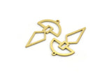 Brass Charm, 24 Raw Brass, Brass Pendants, Charm Pendants, Brass Charms With 1 Loop (28.5x16.5x0.80mm) SMP0095