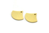 Brass Charm, 24 Raw Brass, Brass Pendants, Charm Pendants, Triangle Charms, Brass Charms With 1 Hole (11x13x0.80mm) SMP0096 A3390