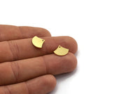 Brass Charm, 24 Raw Brass, Brass Pendants, Charm Pendants, Triangle Charms, Brass Charms With 1 Hole (11x13x0.80mm) SMP0096 A3390