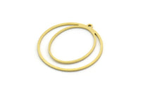 Brass Geometric Charm, 12 Raw Brass Round Charms With 1 Loop, Findings (30x28x0.80mm) SMP0101 A3009