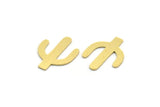 Brass Cactus Blank, 24 Raw Brass Cactus Blanks, Findings (18x14x0.60mm) SMP0104