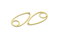 Brass Drop Charm, 24 Raw Brass Drop Shaped Charms With 1 Hole, Earrings, Findings (30x16x0.80mm) SMP0107
